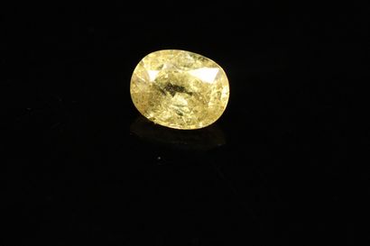 null Oval champagne sapphire on paper. 

Probably Madagascar. 

Weight 1.72 ct.
