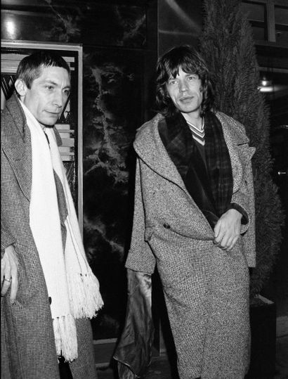 null Mick Jagger et Charlie Watts Paris rue Ponthieu 1976

tirage sur papier argentique,...