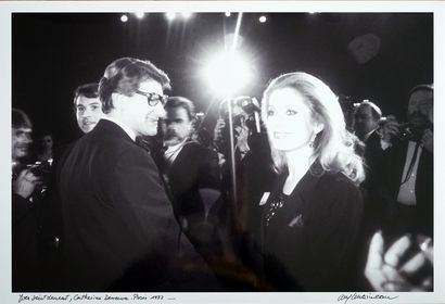null Yves Saint Laurent and Catherine Deneuve Paris 1982

print on silver paper,...