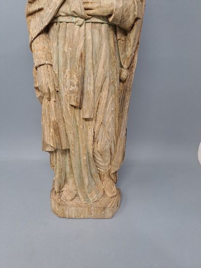 null Pair of statues in carved wood representing the Holy Virgin and Saint Joseph.
XIXth...