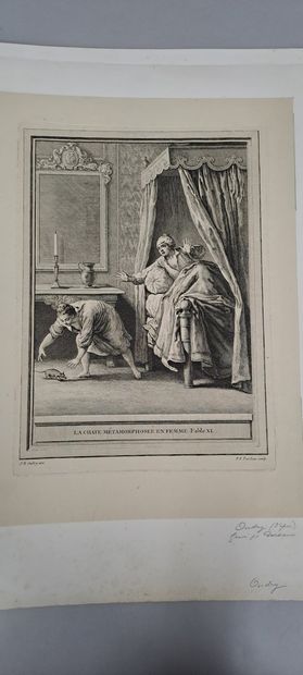 null Jean-Baptiste OUDRY (1686-1785) d'après 
Illustrations pour les Fables de La...