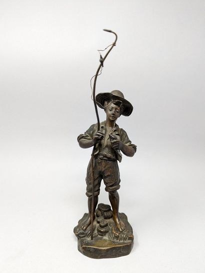 null after Georges OMERTH called H. TREMO (1895-1925) 
The fisherman
Bronze with...