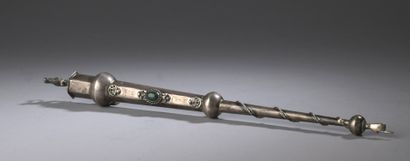 null FINGER FOR READING THE TORAH OR YAD.
By SAZIKOFF, Moscow, 1857.
Silver, set...