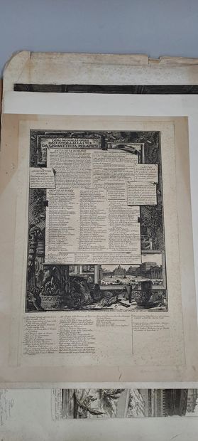 null Giovanni Battista PIRANESI (1720-1778) et d'après 
Catalogue des éditions de...