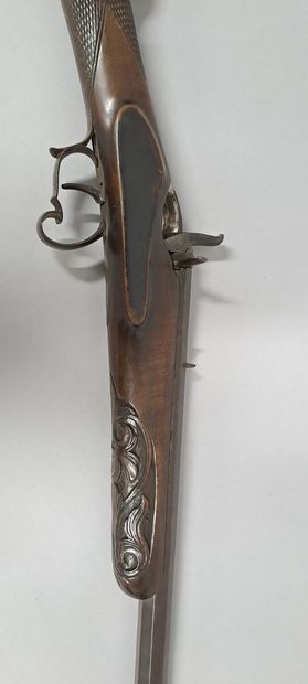 null Rifle of living room system FLOBERT.
Carved handguard. The stick is decorated...