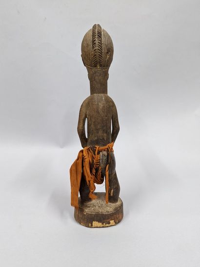 null Ivory Coast
Baule statuette represented with hands on the belly, cloth loincloth....
