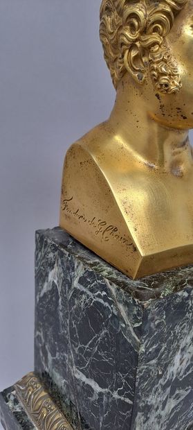 null PRADIER James (1790-1852) d'ap.
Buste de Louis Philippe, 
épreuve en bronze...