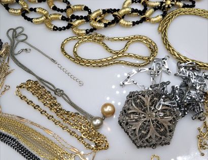 null Lot of costume jewelry including mainly necklaces.