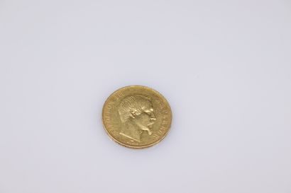 Pièce en or de 50 Francs Napoléon III (1857).
Poids...