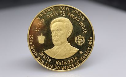 null Ethiopia. Haile Selassie (1916-1974). 

Coin of 100 dollars. Commemorative of...
