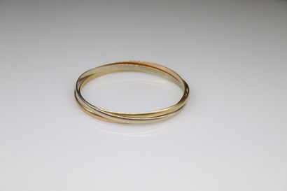 null Bracelet three golds in 18k (750) gold.
Diameter: 6.5 cm - Weight. : 29.89g