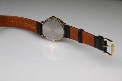 null LIP
Dauphine
Men's wristwatch, gilded metal case, cream dial, baton index, date...