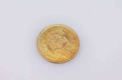 null Gold coin of 20 Francs Leopold III (1870).
Weight : 6.4 g.