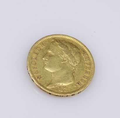 null Gold coin of 40 Francs Napoleon head (1811).
Weight 13.2 g