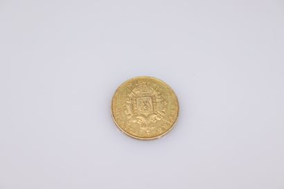 null Pièce en or de 50 Francs Napoléon III (1857).
Poids : 16 g.