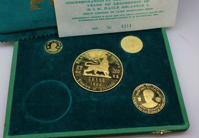 null Ethiopia. Haile Selassie (1916-1974). 

Set of 4 gold coins: $200, $50, $20...