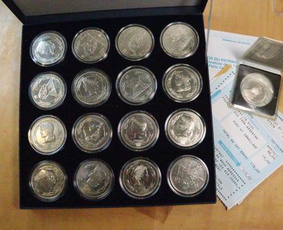 Lot of 16 Europa coins in cupronickel. 
In...