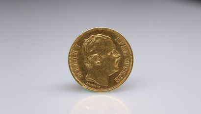 null SERBIE
Une pièce en or de 20 dinars - Milan Ier - 1882 V.

Poids : 6.45 g -...