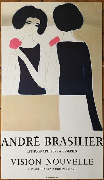 null BRASILIER André
Affiche en Lithographie
Format 69 x 40 cm. 
Réalisée pour "vision...