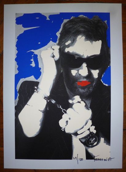 null TERRASSON Pierre
"Serge Gainsbourg" serigraph signed and numbered lower right,...