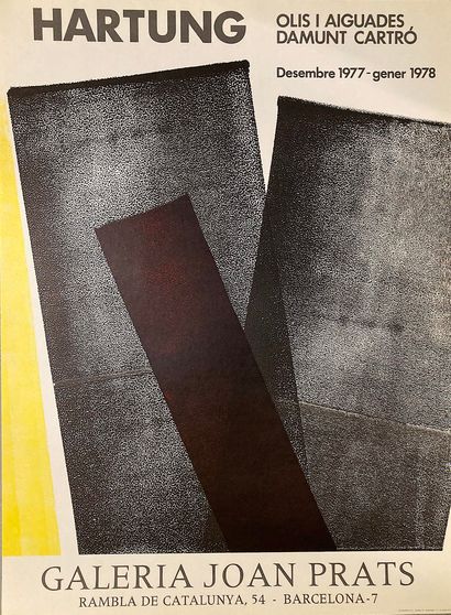 null HARTUNG Hans 
Affiche originale lithographie 1978, Galerie Joan Prat, 
format...