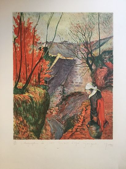null GRIZOT Jean 
Lithograph titled "d'après GAUGUIN" signed lower right and numbered...