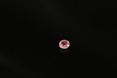 null Tourmaline ronde sur papier. 
Poids : 0.93 ct