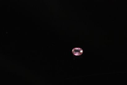 null Oval pink sapphire on paper. 
Weight : 0.65 ct. 

Dimensions : 5.8mm x 4.5m...