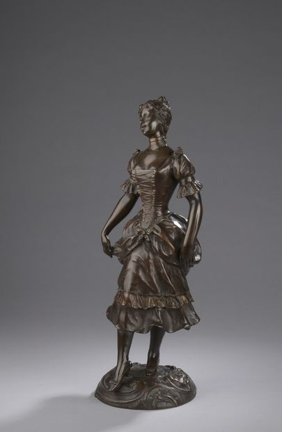 null KINSBURGER Sylvain, 1855-1935
Dancer
bronze with brown partine (traces of oxidation...