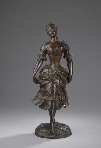 null KINSBURGER Sylvain, 1855-1935
Dancer
bronze with brown partine (traces of oxidation...