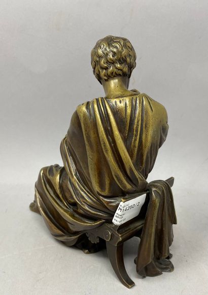 null MOREAU
The philosopher
Bronze clock, signed
21cm by 22cm by 9cm