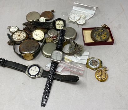 null Fort lot de montres comprenant :
Montres à goussets
Une montre Seiko et une...