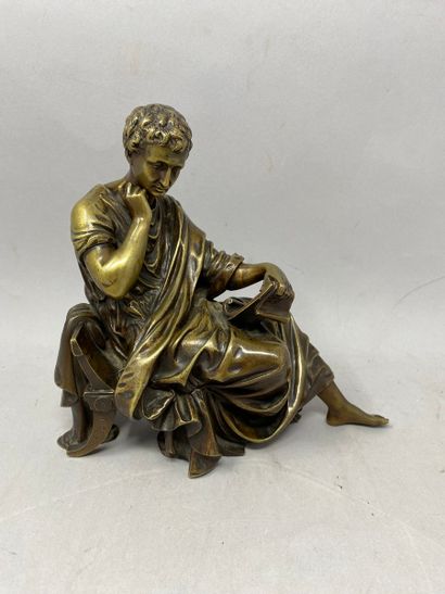 null MOREAU
The philosopher
Bronze clock, signed
21cm by 22cm by 9cm