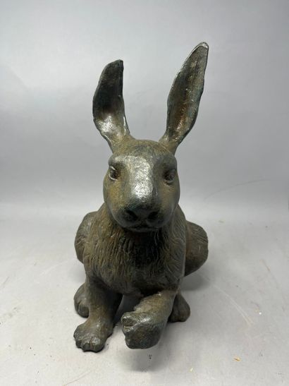 null Cast iron rabbit. 
H.35 - L.19 - P.28