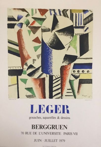 LEGER Fernand 
Affiche lithographie Berggruen...