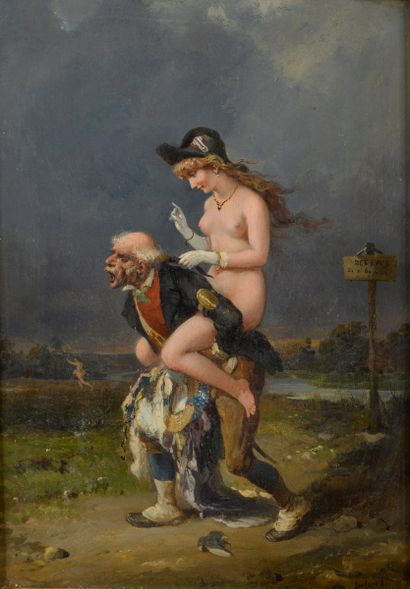 LANFANT DE METZ François Louis, 1814-1892
Chevauchée
huile...