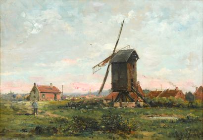 MASCART Gustave, 1834-1914
Paysage au moulin,...