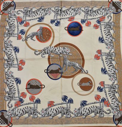 null CARTIER

Silk square decorated with fawns: panthers and tigers, predominantly...