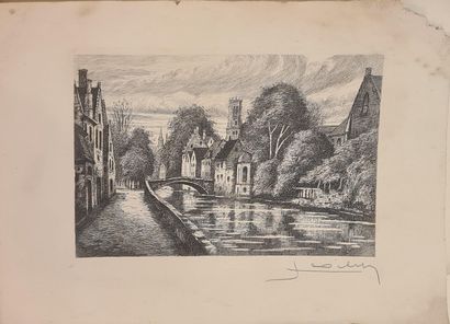 null CHABRIDON Jean-Joseph (XIX-XX)
Bruges : Bridge of the horse - Bruges : Quai...