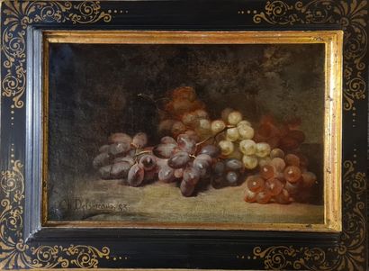 null DELSESCAUX Ch. (XIX-XX)
Grappes de raisin, 83
Huile sur toile signée et datée...
