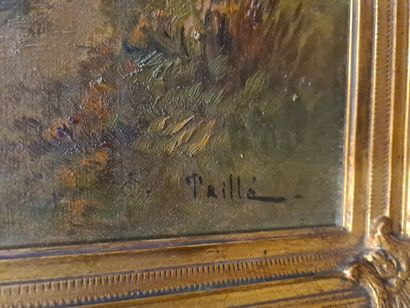 null PAILLE (XIX-XXeme)
Chemin au bord du fleuve
Huile sur toile, signée en bas à...