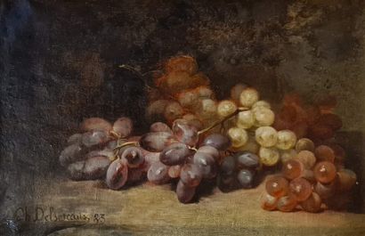 null DELSESCAUX Ch. (XIX-XX)
Grappes de raisin, 83
Huile sur toile signée et datée...