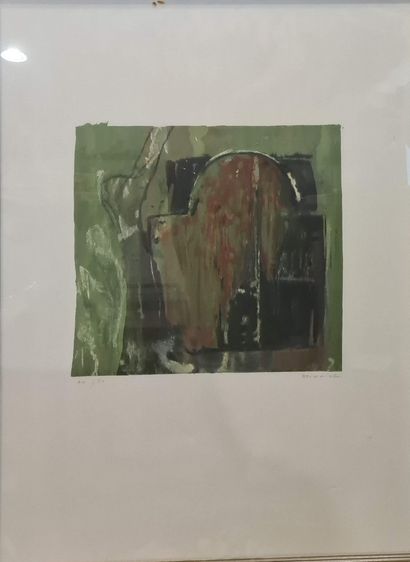 null BELLAMINE Fouad (born in 1950)
Untitled green 
Lithograph signed in lower right...