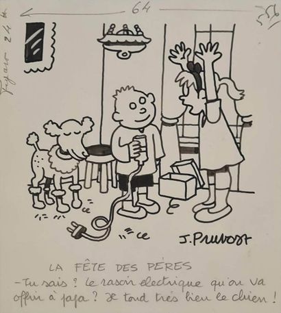 null PRUVOST Jacques (1901-1984)
Auto Stop - La fête des pères - Bien décidé à être...