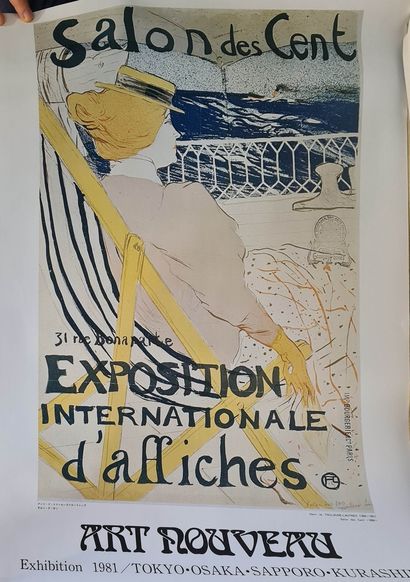 null Ensemble d' AFFICHES D'EXPOSITIONS : 

-	TOULOUSE LAUTREC, d'après, Art nouveau,...