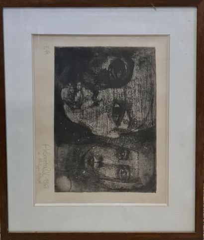 null ARBARETAZ Jean-Louis (born in 1942)
Faces 
Engraving in black, signed and dated...