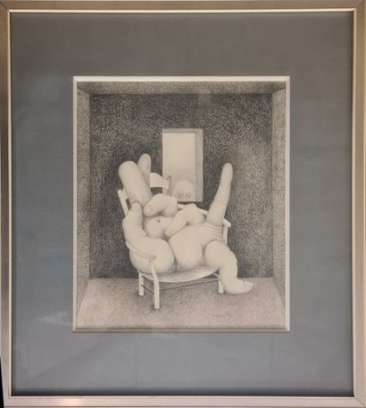 null DABOVAL Pierre (1918-2015)
Composition érotique 11/1972
Crayon sur papier, signé...