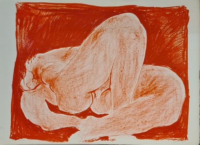 null PIGNON Édouard (1905-1993)
Nu sur fond rouge, 1975
Lithographie signée et datée...