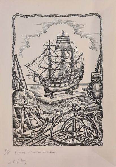 null DE MANCEAU Patrick (XIX-XX)
Escale à tahiti 1770 - Marine ancienne XViieme siècle...
