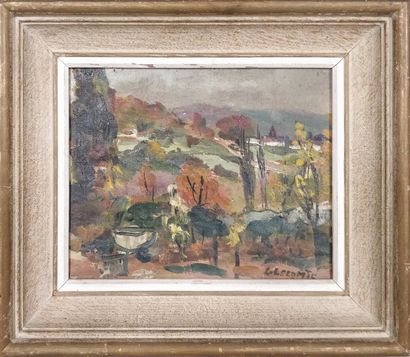 null LE COMTE Léopold (1890-1963)
Cavaillon, 
huile sur toile signée en bas à droite,...